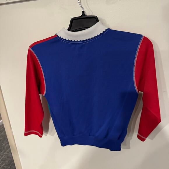Vintage Koret Sport Sweatshirt Womens Sz ?? Red Blue Collared Golf Embroidered - Picture 6 of 6